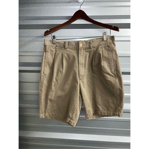 Tan Giorgio Armani Jeans Pleated Chino Shorts 9” inseam waist fits like 31-33.